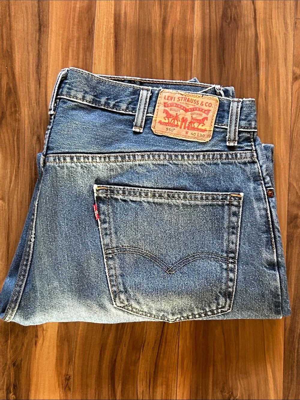 Levi’s Mens 550 Relaxed Straight Jeans 40 x 30